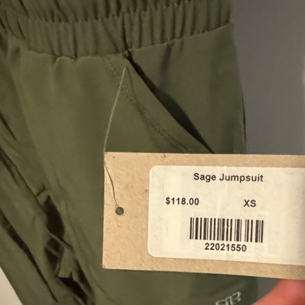 Albion Sage Green Sleeveless Jumpsuit - Picture 3 of 6